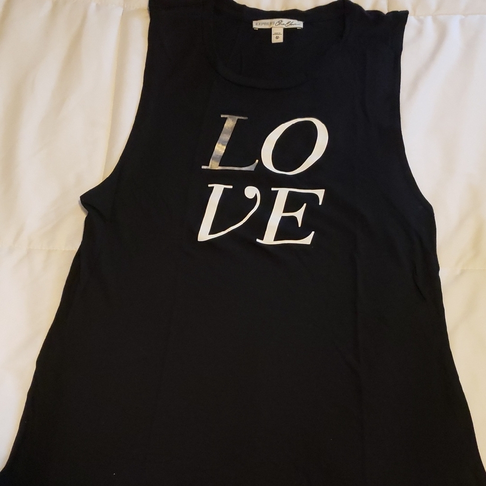Black Sleeveless Love Tee